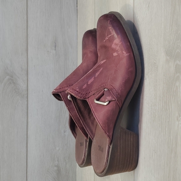 Teva Women Leather Nubuck Mary Jane Mules Heels shoes sz 9.5